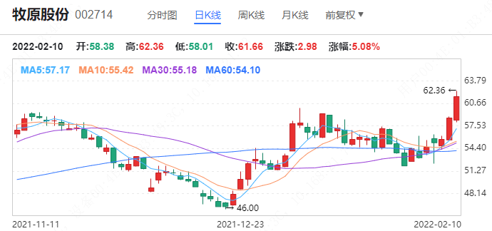 牧原股份最新价格动态分析